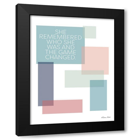 Game Changed Black Modern Wood Framed Art Print with Double Matting by Ball, Susan