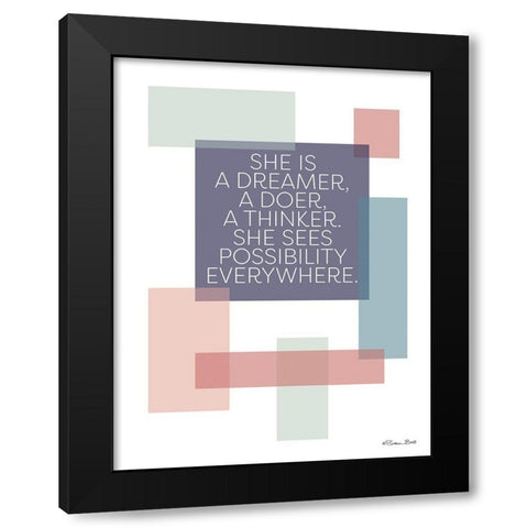Possibility Everywhere Black Modern Wood Framed Art Print with Double Matting by Ball, Susan