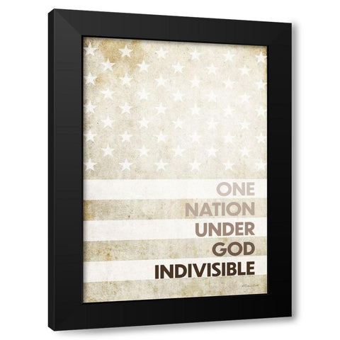 Indivisible Black Modern Wood Framed Art Print with Double Matting by Ball, Susan