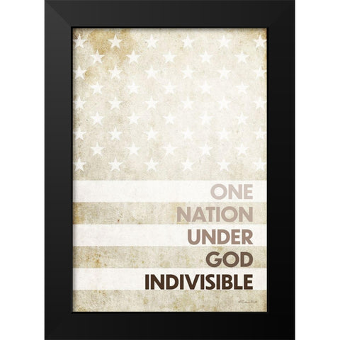 Indivisible Black Modern Wood Framed Art Print by Ball, Susan