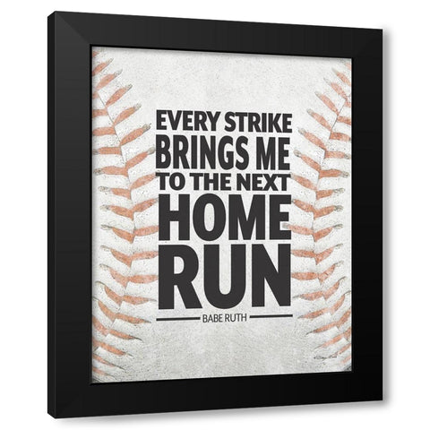 Home Run Black Modern Wood Framed Art Print by Ball, Susan