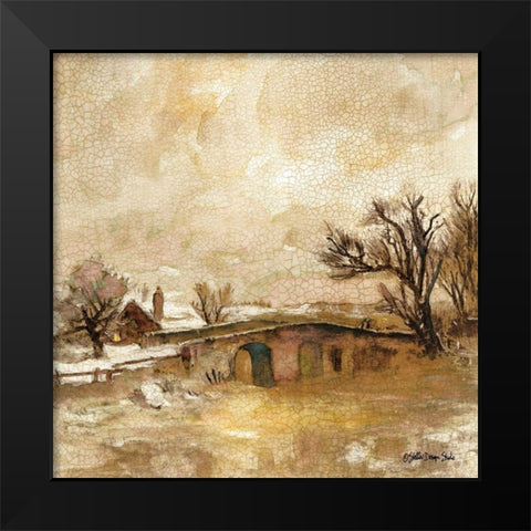 Traditional Landscape 4 Black Modern Wood Framed Art Print by Stellar Designs Studio
