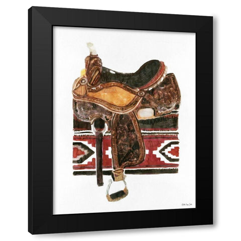 Saddle 2 Black Modern Wood Framed Art Print with Double Matting by Stellar Design Studio