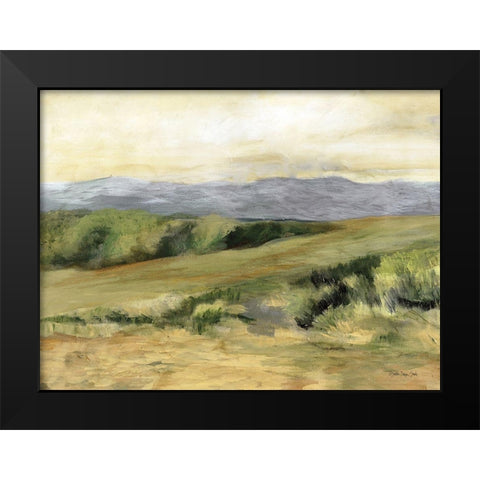 Land 3 Black Modern Wood Framed Art Print by Stellar Design Studio