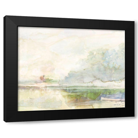 Meyers Pond Black Modern Wood Framed Art Print with Double Matting by Stellar Design Studio