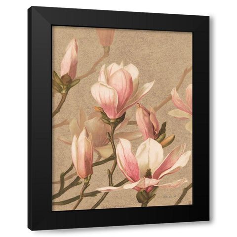 Antique Botanical Collection 4 Black Modern Wood Framed Art Print by Stellar Design Studio