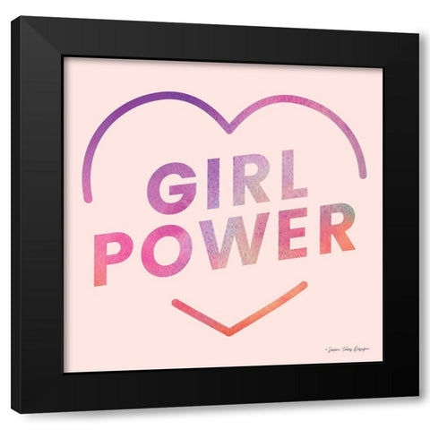 Girl Power III Black Modern Wood Framed Art Print with Double Matting by Seven Trees Design