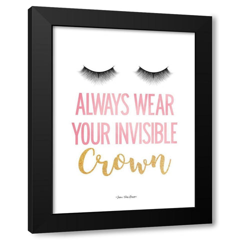 Always Wear Your Invisible Crown Black Modern Wood Framed Art Print with Double Matting by Seven Trees Design
