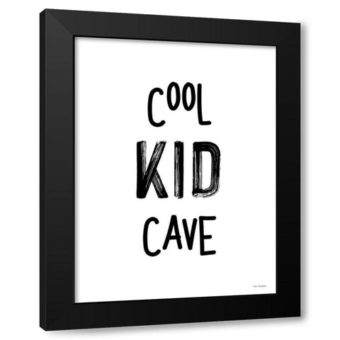 Cool Kid Cave Black Modern Wood Framed Art Print by Seven Trees Design