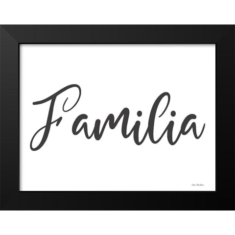 Spanish Family Black Modern Wood Framed Art Print by Stellar Design Studio