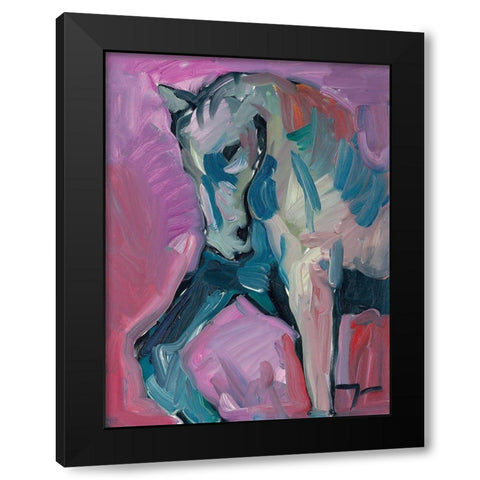 Champion Stand Black Modern Wood Framed Art Print with Double Matting by Trujillo, Jose