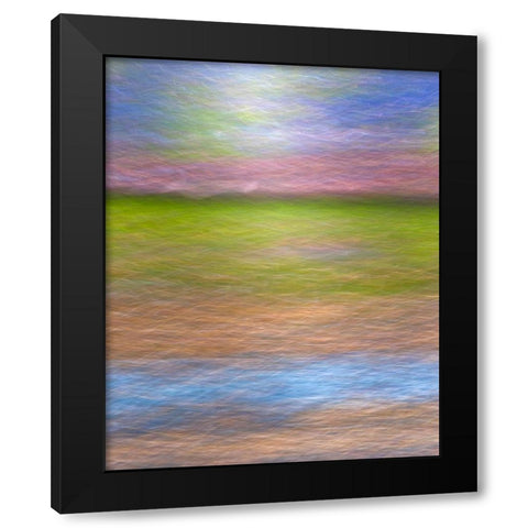 Abstract composite collage Black Modern Wood Framed Art Print with Double Matting by Jaynes Gallery