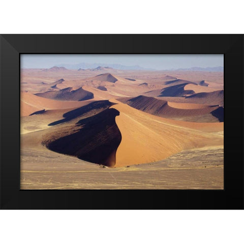 Namibia, Namib-Naukluft Park Sweeping sand dunes Black Modern Wood Framed Art Print by Kaveney, Wendy