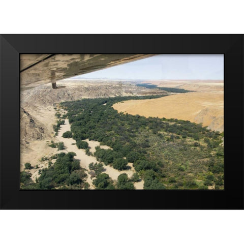 Namibia, Namib Desert The Kuisib Riverbed Black Modern Wood Framed Art Print by Kaveney, Wendy