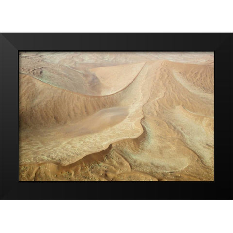 Namibia, Namib-Naukluft Park Sweeping sand dunes Black Modern Wood Framed Art Print by Kaveney, Wendy