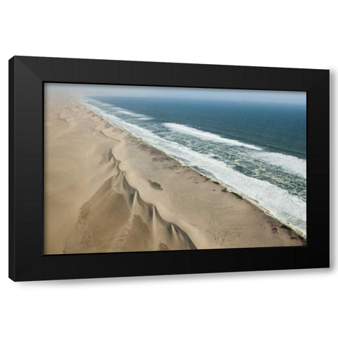 Namibia, Skeleton Coast Beach and sea scenic Black Modern Wood Framed Art Print by Kaveney, Wendy