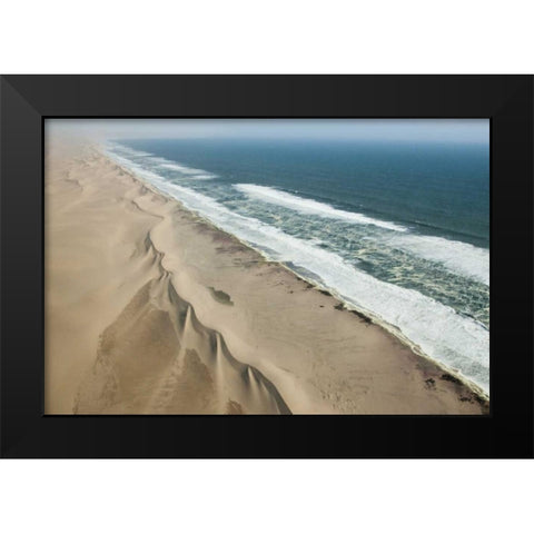 Namibia, Skeleton Coast Beach and sea scenic Black Modern Wood Framed Art Print by Kaveney, Wendy