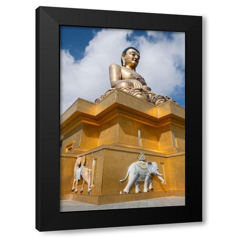 Bhutan-Thimphu Kuensel Phodrang-aka Buddha Point-home to the largest Buddha statue in the country Black Modern Wood Framed Art Print with Double Matting by Hopkins, Cindy Miller