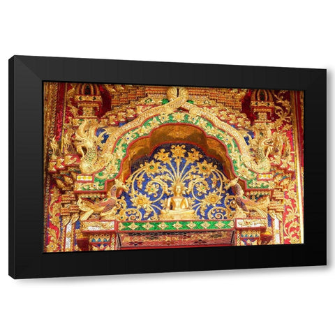 Thailand Temple detail Black Modern Wood Framed Art Print by Haseltine, Tom