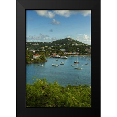 Caribbean, USA Virgin Islands, St John Cruz Bay Black Modern Wood Framed Art Print by Illg, Cathy and Gordon