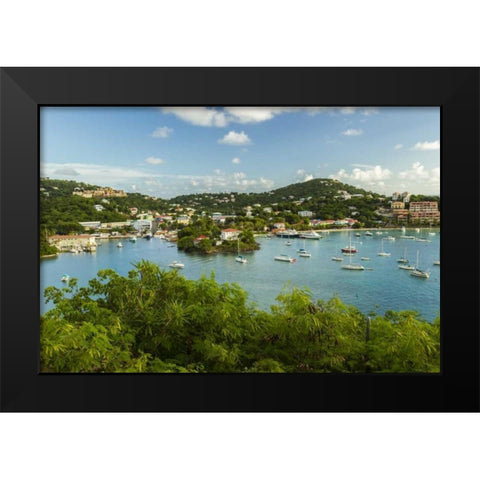 Caribbean, USA Virgin Islands, St John Cruz Bay Black Modern Wood Framed Art Print by Illg, Cathy and Gordon