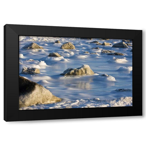 Canada, Hudson Bay Ice and snow on the bay Black Modern Wood Framed Art Print by Illg, Cathy and Gordon