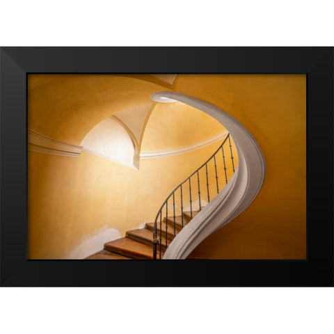 Czech Republic-Prague-Kutna Hora-Stairwell in Monastery Church of Assumption of Our Lady at Sedlec Black Modern Wood Framed Art Print by Jaynes Gallery
