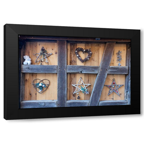 Colmar-France Old town Colmar adorned with Christmas decoration The town was founded in 9th century Black Modern Wood Framed Art Print by McRoberts, Julien