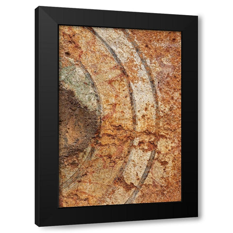 Greece-Philippi Details of painting at ancient ruins of Basilica  Black Modern Wood Framed Art Print by Jaynes Gallery