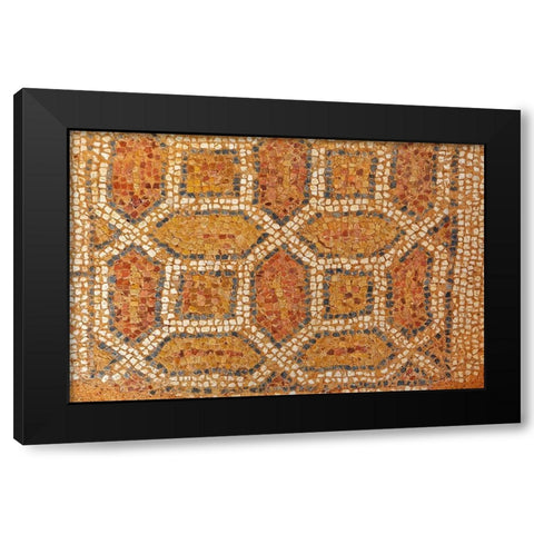 Greece-Philippi Mosaic floor in ancient city  Black Modern Wood Framed Art Print with Double Matting by Jaynes Gallery