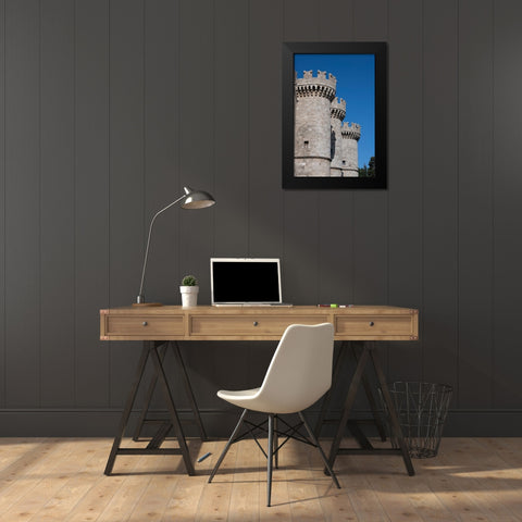 Greece-Rhodes Medieval Old Town (UNESCO) The Palace of the Grand Master Black Modern Wood Framed Art Print by Hopkins, Cindy Miller