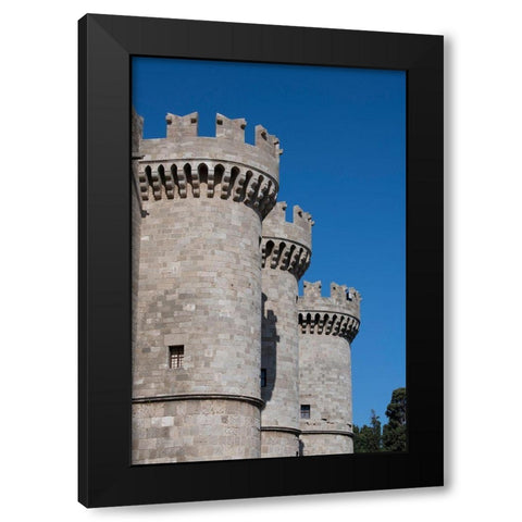 Greece-Rhodes Medieval Old Town (UNESCO) The Palace of the Grand Master Black Modern Wood Framed Art Print by Hopkins, Cindy Miller