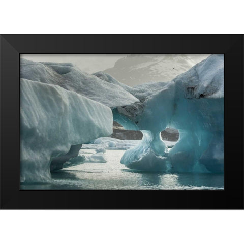 Europe, Iceland, Jokusarlon Iceberg formations Black Modern Wood Framed Art Print by Illg, Cathy and Gordon