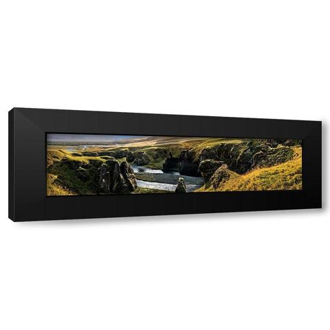 Fjadrargljufur canyon in southern Iceland Black Modern Wood Framed Art Print by Steve Mohlenkamp