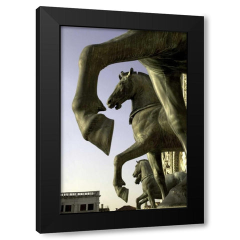 Italy, Venice The Horses of San Marco Black Modern Wood Framed Art Print with Double Matting by Kaveney, Wendy