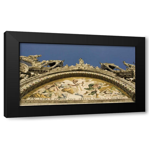Italy, Venice Facade of St Marks Basilica Black Modern Wood Framed Art Print by Kaveney, Wendy