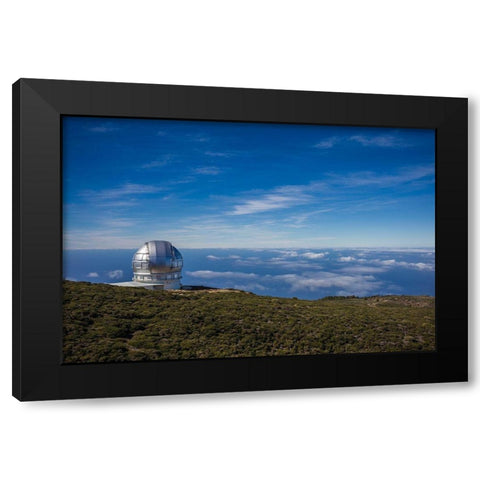 Canary Islands-Roque de los Muchachos Observatory-one of the worlds largest telescopes Black Modern Wood Framed Art Print by Bibikow, Walter