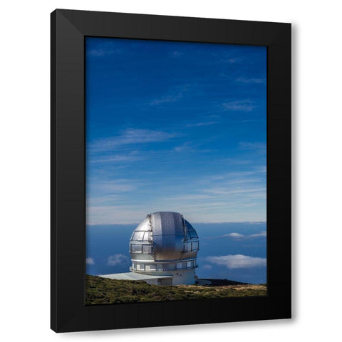 Canary Islands-Roque de los Muchachos Observatory-one of the worlds largest telescopes Black Modern Wood Framed Art Print by Bibikow, Walter