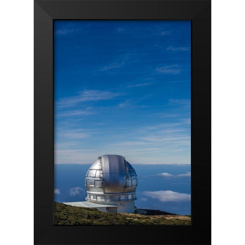 Canary Islands-Roque de los Muchachos Observatory-one of the worlds largest telescopes Black Modern Wood Framed Art Print by Bibikow, Walter