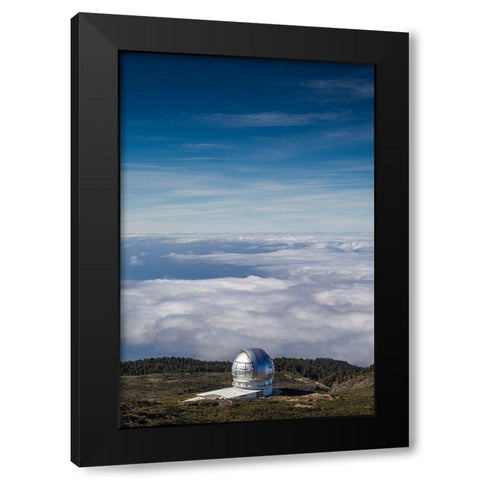 Canary Islands-Roque de los Muchachos Observatory-one of the worlds largest telescopes Black Modern Wood Framed Art Print by Bibikow, Walter