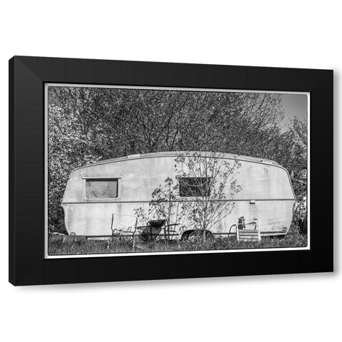 Sweden-Faro Island-Faro Broskogs-Creperie Tati-Kutens Bensin-hip former gas station now a restauran Black Modern Wood Framed Art Print with Double Matting by Bibikow, Walter