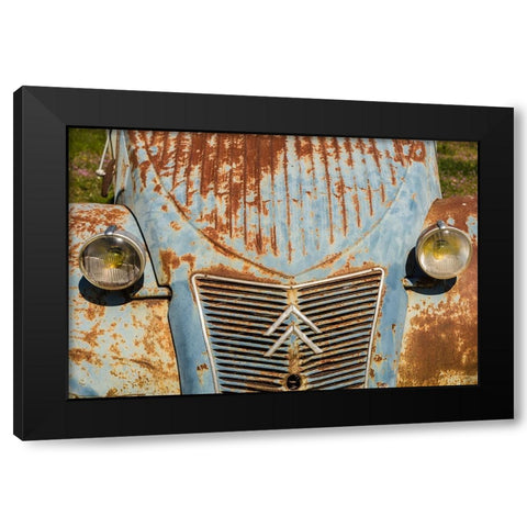 Sweden-Faro Island-Faro Broskogs-Creperie Tati-Kutens Bensin-hip former gas station now a restauran Black Modern Wood Framed Art Print by Bibikow, Walter