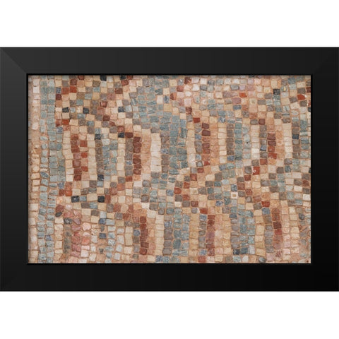 Cyprus-Roman archaeological site of Kourion Detail of ancient mosaic floor Black Modern Wood Framed Art Print by Hopkins, Cindy Miller