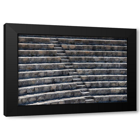 Cyprus-ancient archaeological site of Kourion The Theatre-circa 2nd century BC-seats 3,000 Black Modern Wood Framed Art Print with Double Matting by Hopkins, Cindy Miller