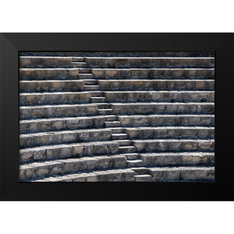 Cyprus-ancient archaeological site of Kourion The Theatre-circa 2nd century BC-seats 3,000 Black Modern Wood Framed Art Print by Hopkins, Cindy Miller