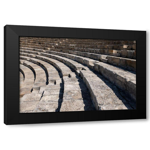 Cyprus-ancient archaeological site of Kourion The Theatre-circa 2nd century BC-seats 3,000 Black Modern Wood Framed Art Print by Hopkins, Cindy Miller