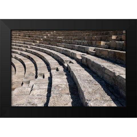 Cyprus-ancient archaeological site of Kourion The Theatre-circa 2nd century BC-seats 3,000 Black Modern Wood Framed Art Print by Hopkins, Cindy Miller