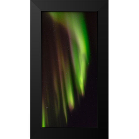 Northern lights over Angmagssalik Fjord-Greenland- Danish Territory Black Modern Wood Framed Art Print by Zwick, Martin