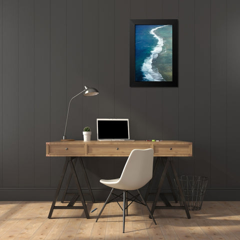 Reef-Southern Rarotonga-Cook Islands-South Pacific Black Modern Wood Framed Art Print by Wall, David