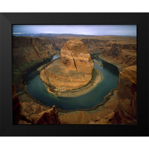 AZ, Horseshoe Bend of the Colorado River Black Modern Wood Framed Art Print by Zuckerman, Jim